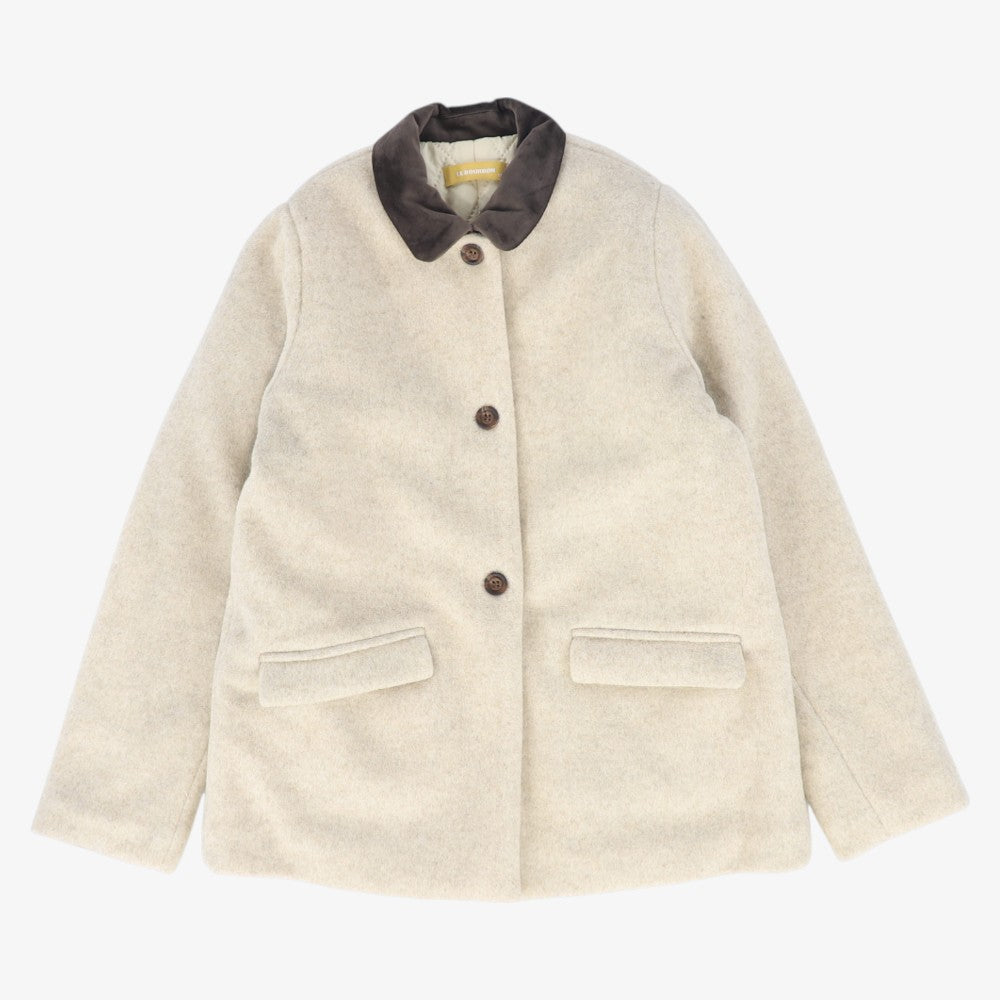 Velvet Collar Coat - Oatmeal