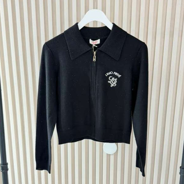Collar Zip Sweater - Black