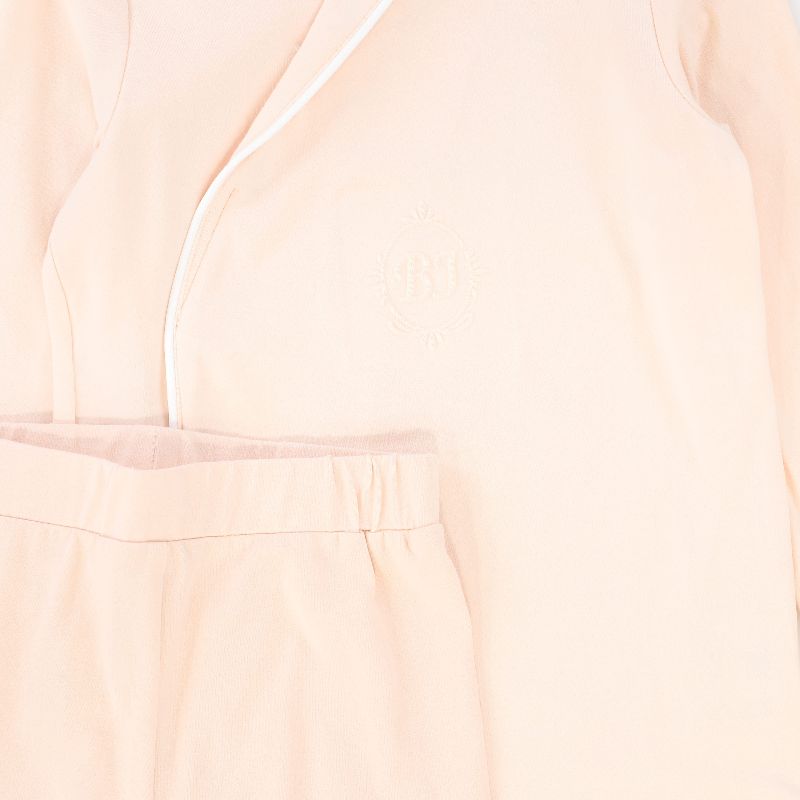 Piped Wrap Pajamas - Pink