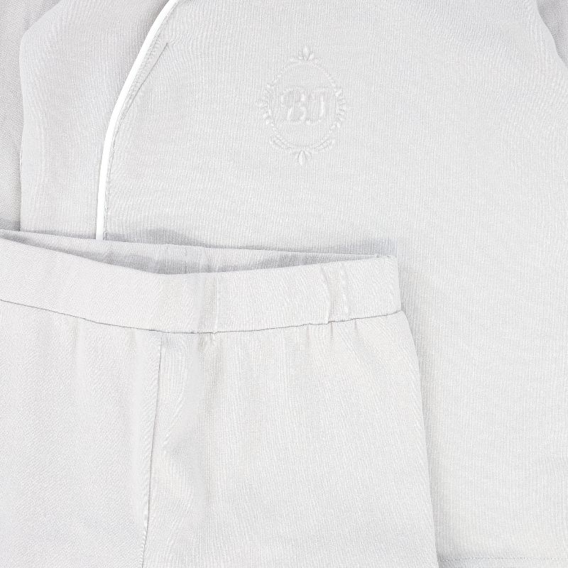 Piped Wrap Pajamas - Blue