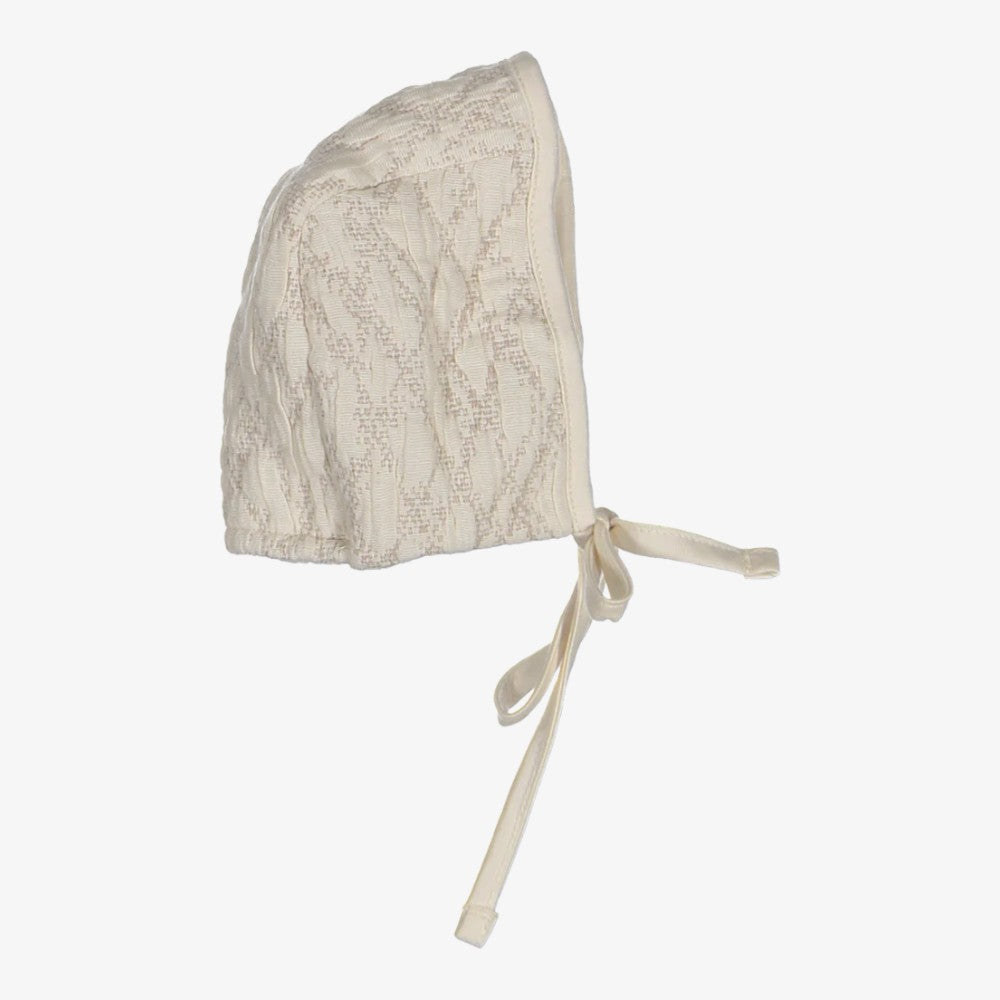 Quilted Bonnet  - Ivory&amp;beige