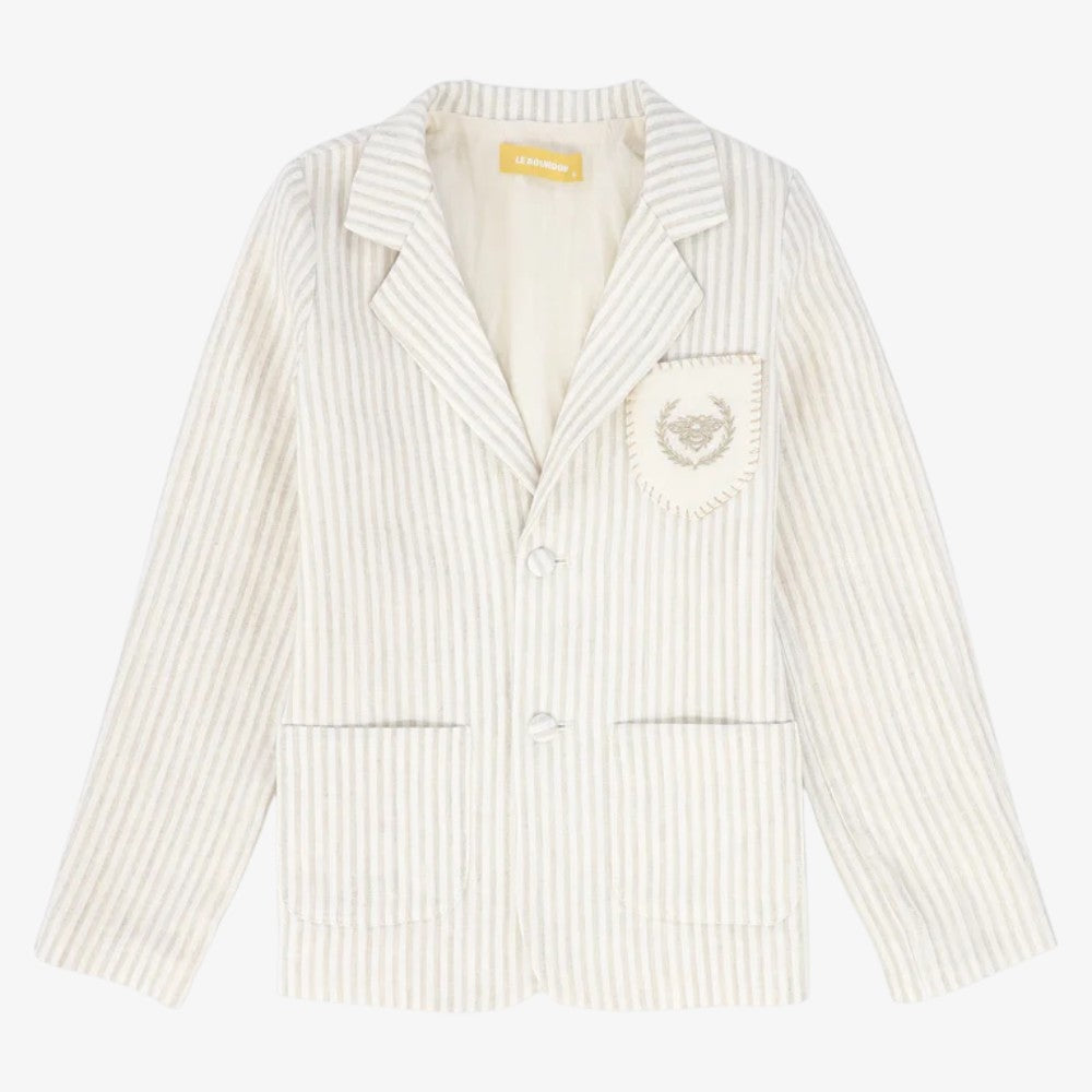 Emblem Pocket Blazer - Tan