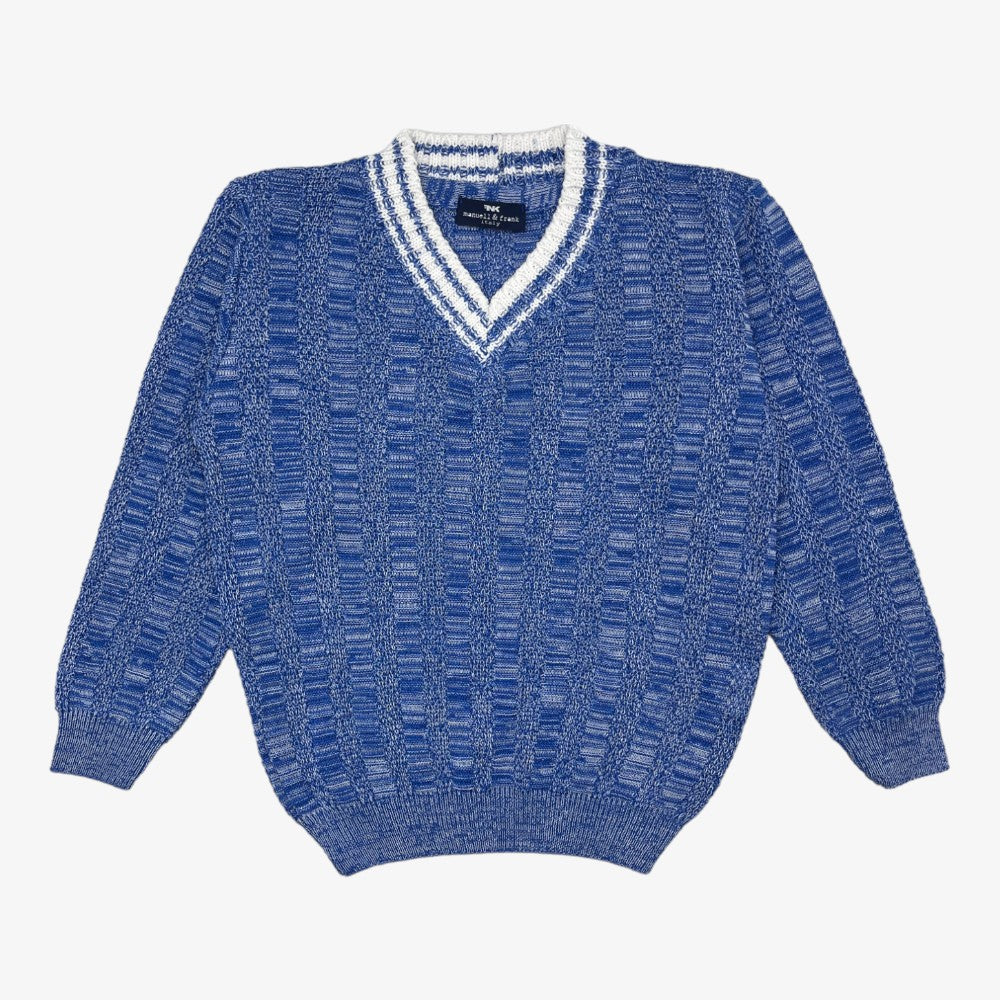 Manuelle Frank Knit Sweater - Marled-royal