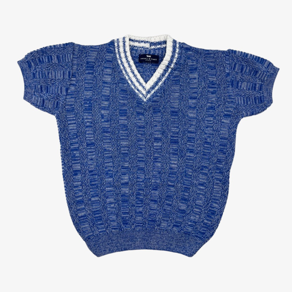 Short Sleeve Knit Tee - Marled-royal