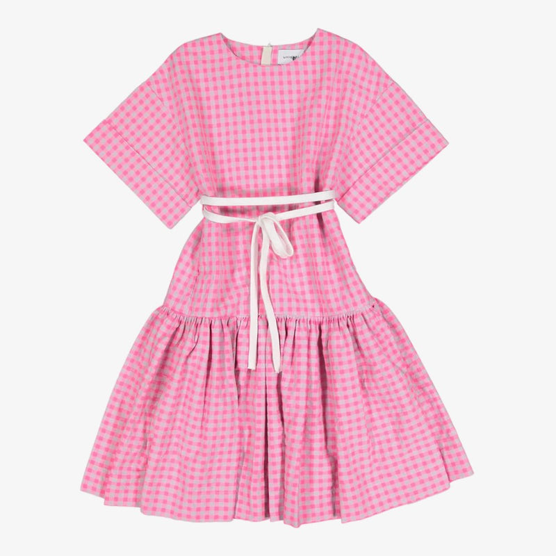 Ruby Dress - Pink-grey Checks