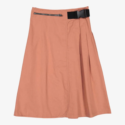 Buckle Pleat Skirt - Rust