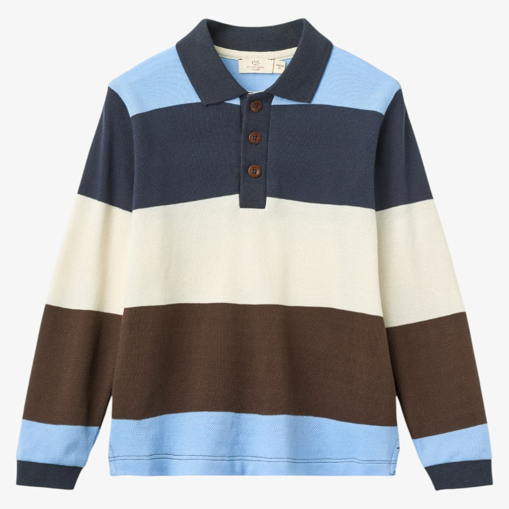 Stripe Polo - Brown