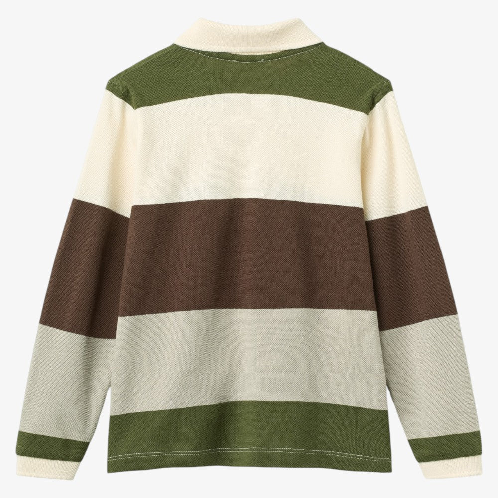 Stripe Polo - Grey