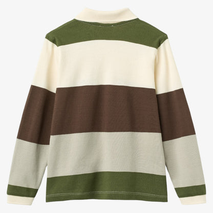 Stripe Polo - Grey