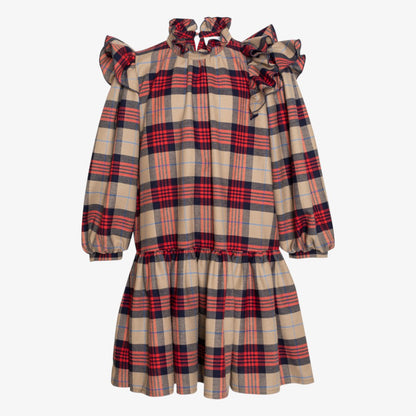 Tartan Plaid Dress - Red