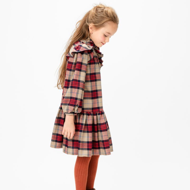 Tartan Plaid Dress - Red