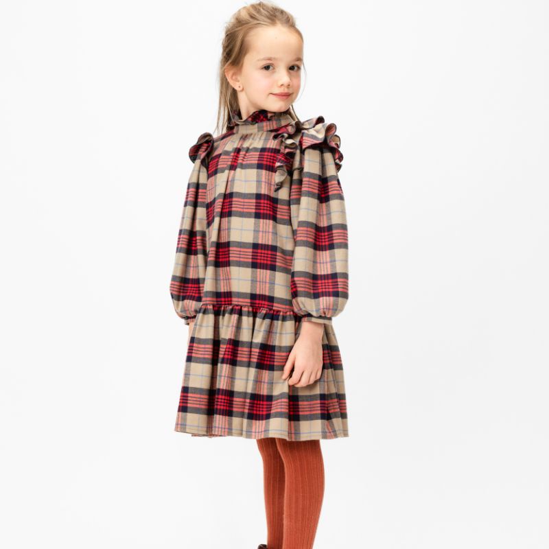 Tartan Plaid Dress - Red