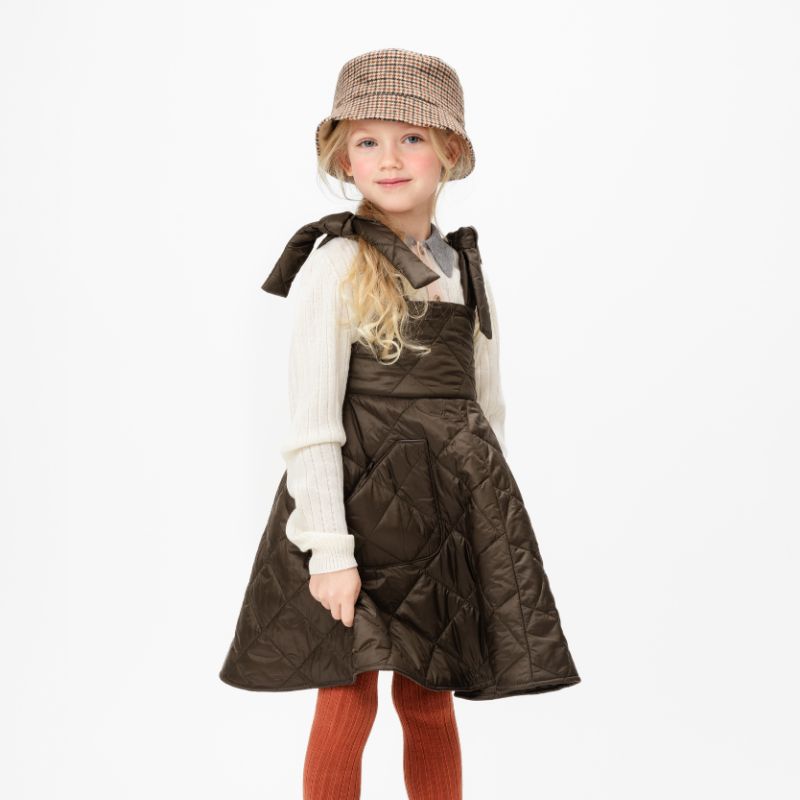 Puffer Dress - Brown