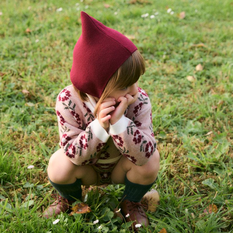 Corduroy Bonnet - Burgundy