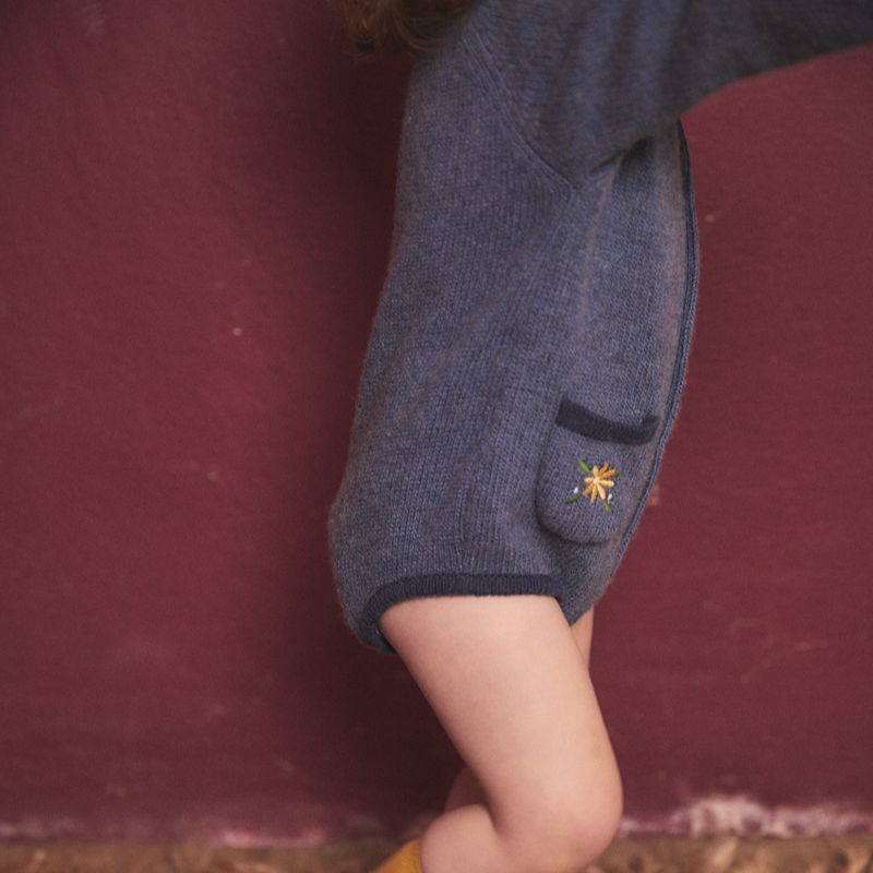 Embroided Romper - Blue