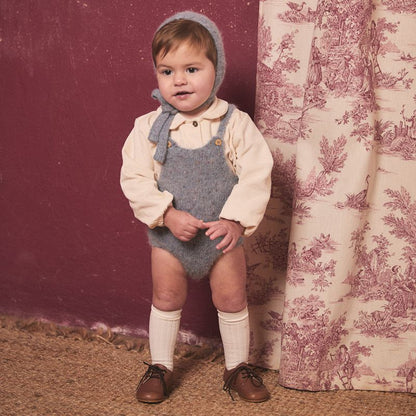Knit Romper - Light Blue