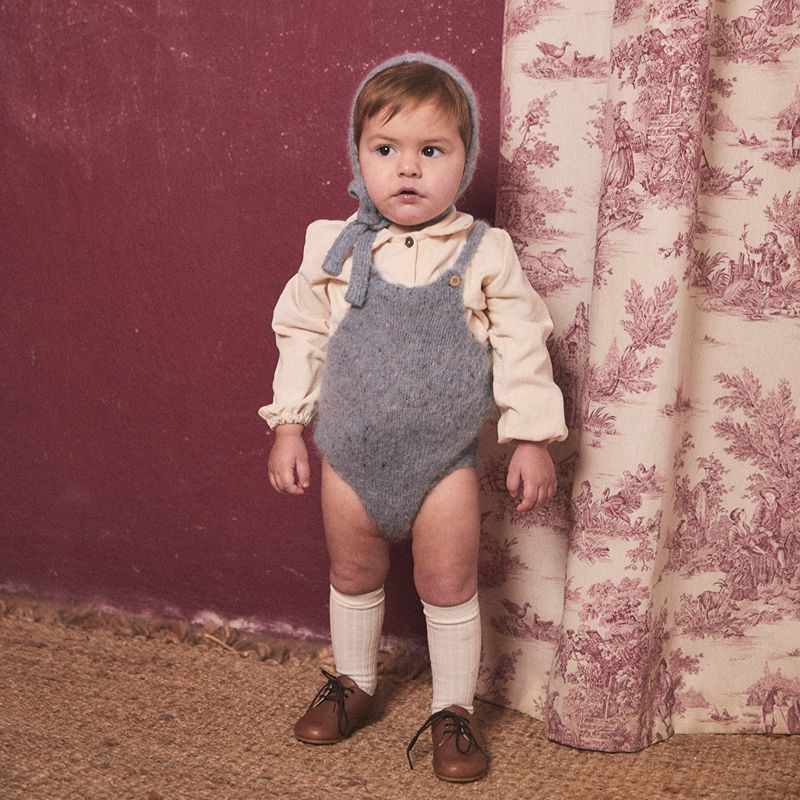 Knit Romper - Light Blue