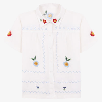 Embroidered Blouse - White