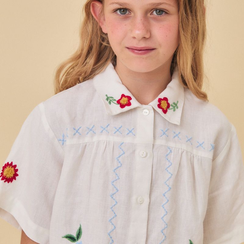 Embroidered Blouse - White
