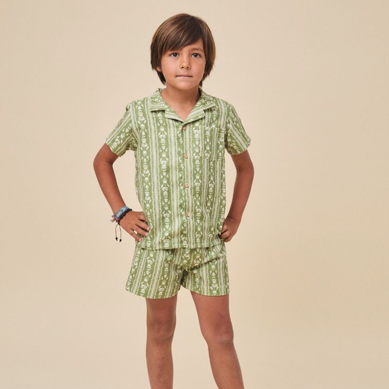 Loiba Shirt And Shorts - Green