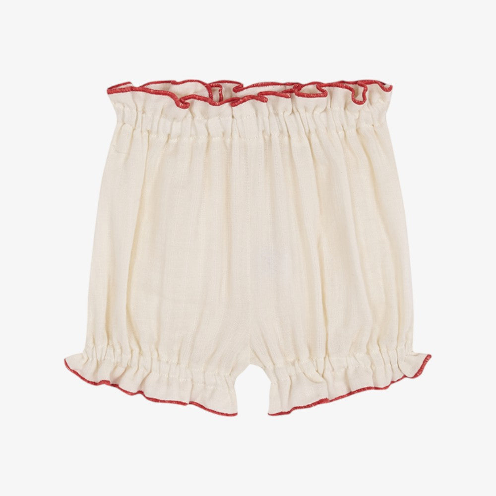 Embroidered Blouse And Bloomer - White