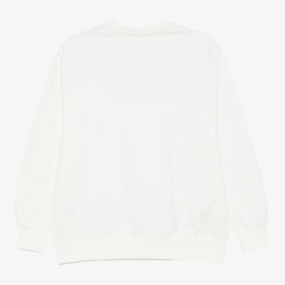 Embroidered Sweatshirt - Ivory&amp;crystal