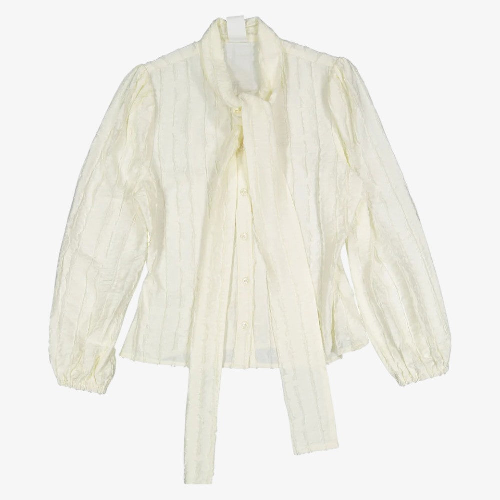 Tie Neck BLouse - Cream