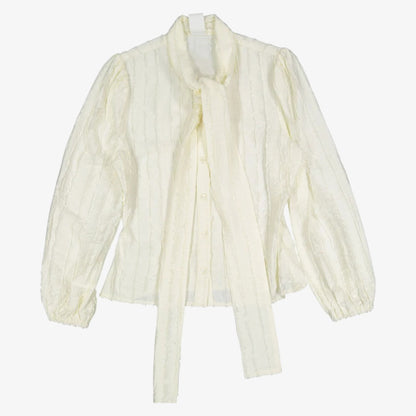 Tie Neck BLouse - Cream