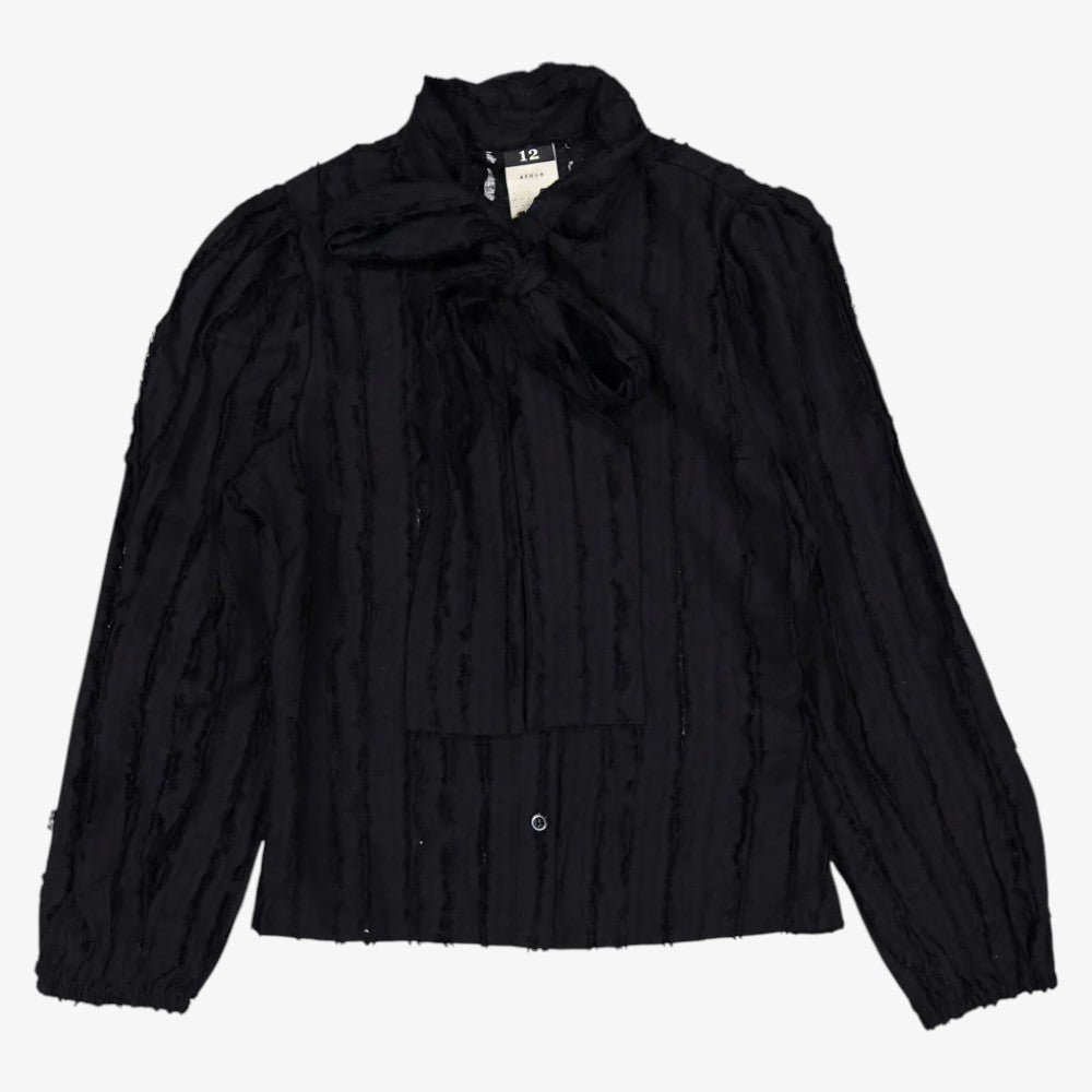 Tie Neck BLouse - Black