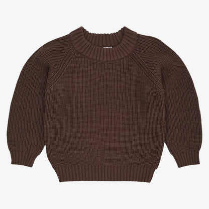 Knit Rib Blouse - Brown