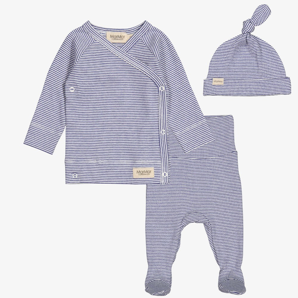 Tut Wrap 3 Piece Set - Blue Stripe