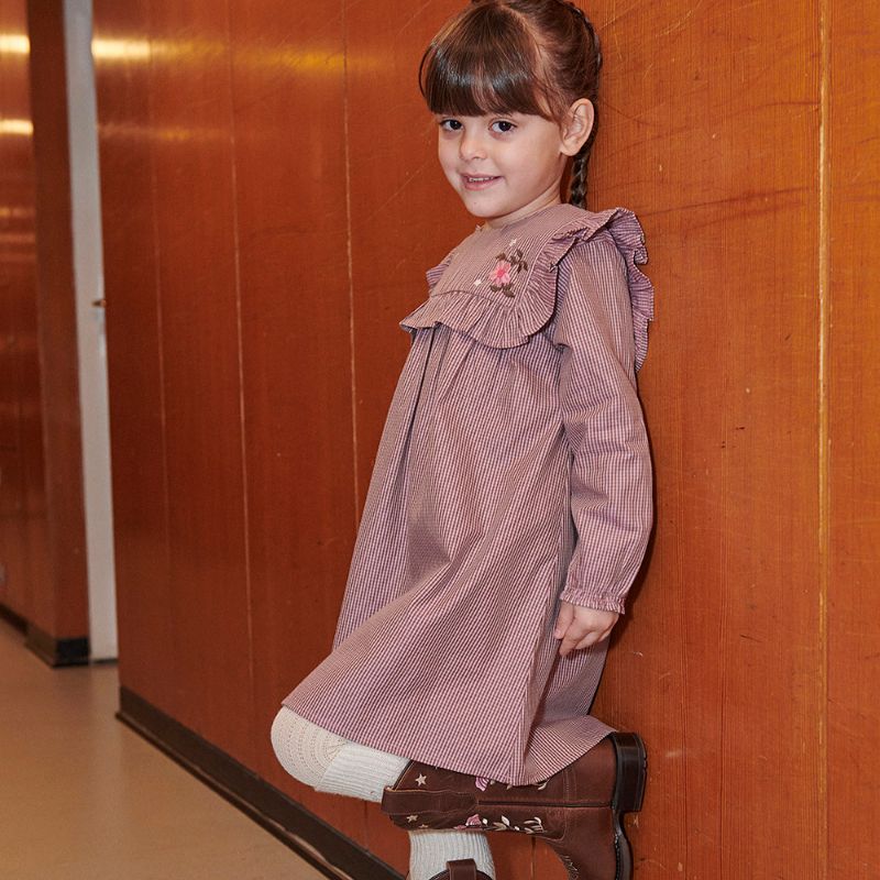 Check Dress - Rose