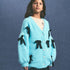 Bow Knit Cardigan - Sky Blue
