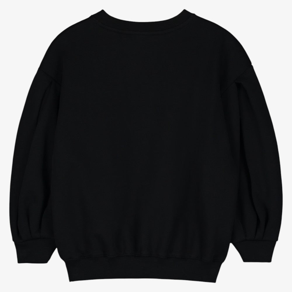 Rose Print Sweatshirt - Black