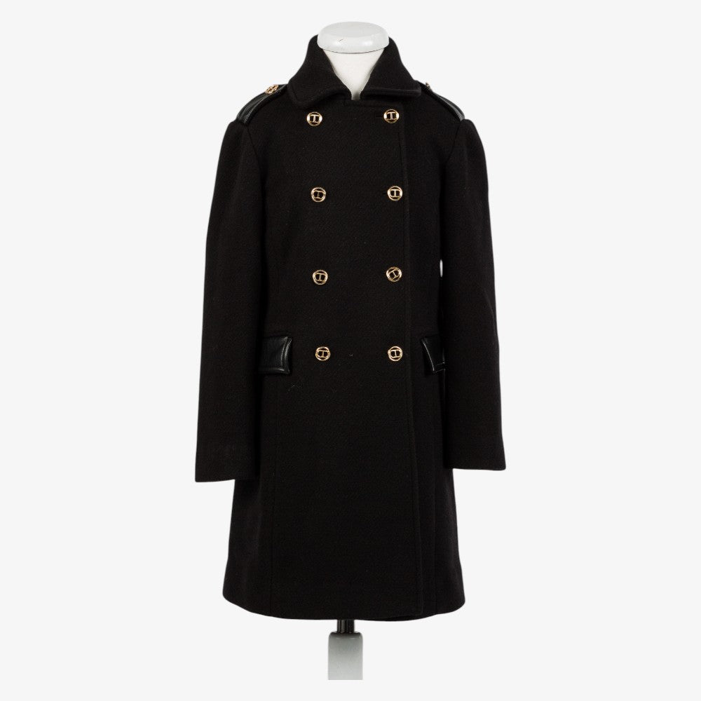 Double Breasted Coat - Black