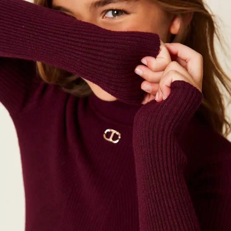 Knit Turtleneck - Burgundy