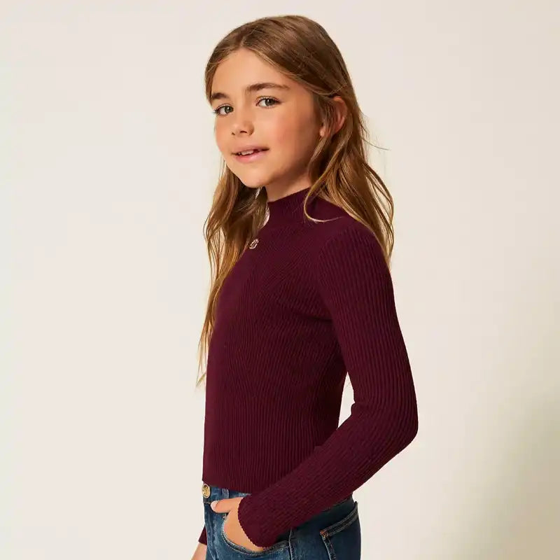 Knit Turtleneck - Burgundy