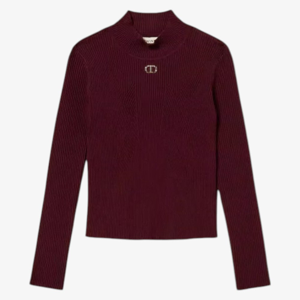 Knit Turtleneck - Burgundy