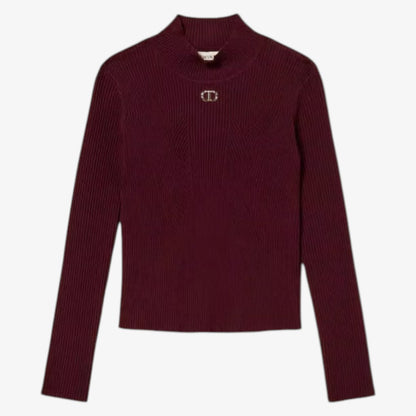 Knit Turtleneck - Burgundy