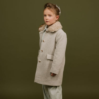 Perla Coat - White &amp; Gold