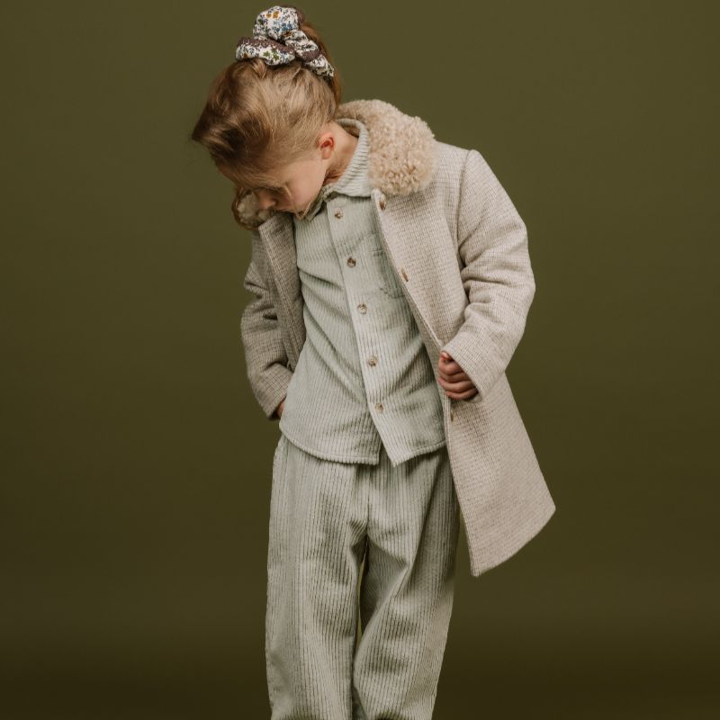 Perla Coat - White &amp; Gold