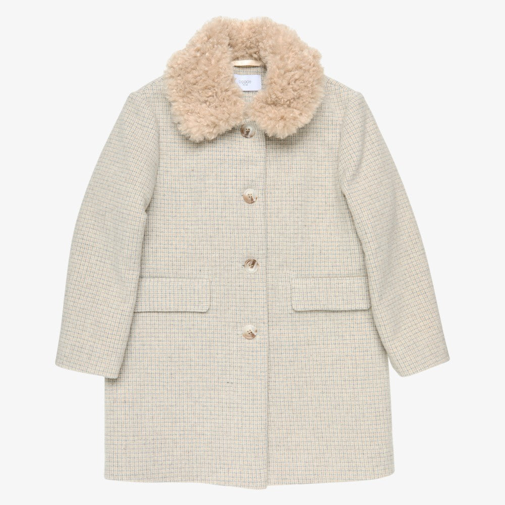 Perla Coat - White &amp; Gold