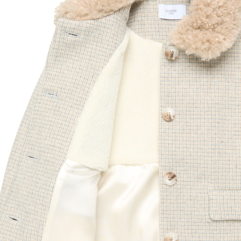 Perla Coat - White &amp; Gold