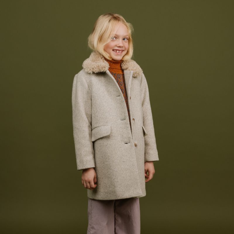 Perla Coat - White &amp; Gold