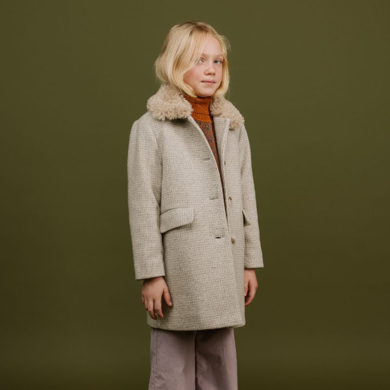 Perla Coat - White &amp; Gold