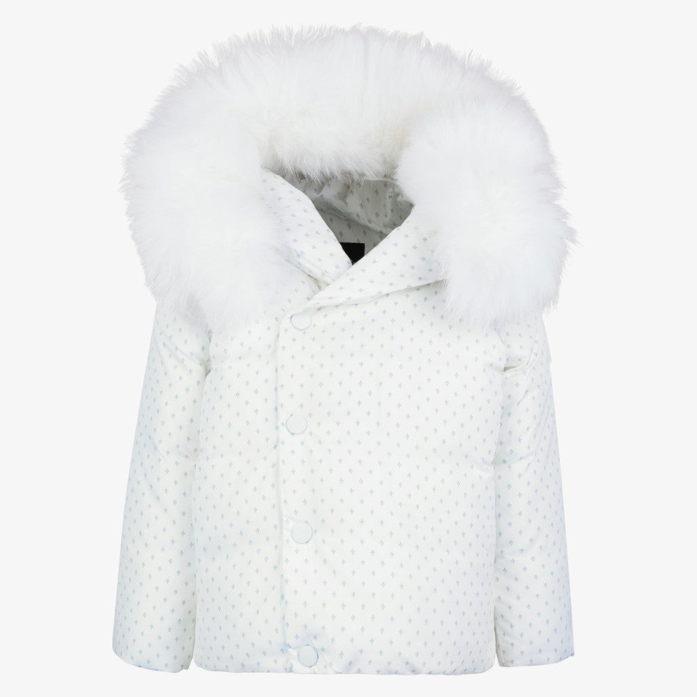 Print Coat - Blue