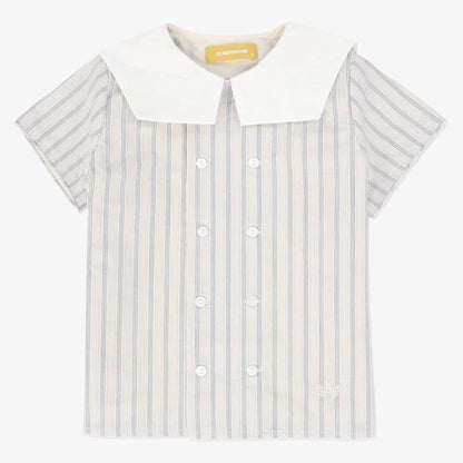Double Stripe Blouse - Beige