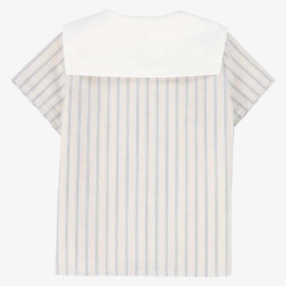 Double Stripe Blouse - Beige