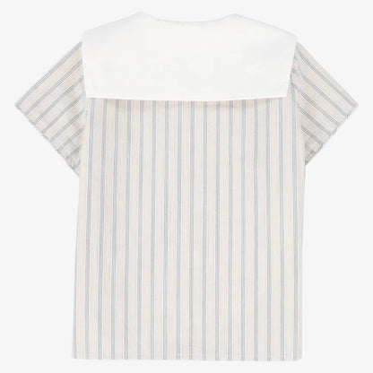 Double Stripe Blouse - Beige