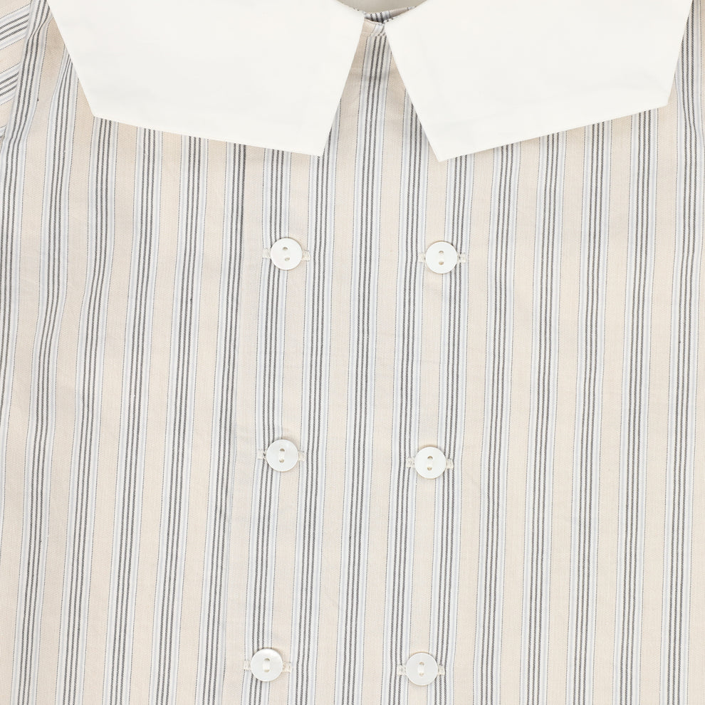 Double Stripe Blouse - Beige